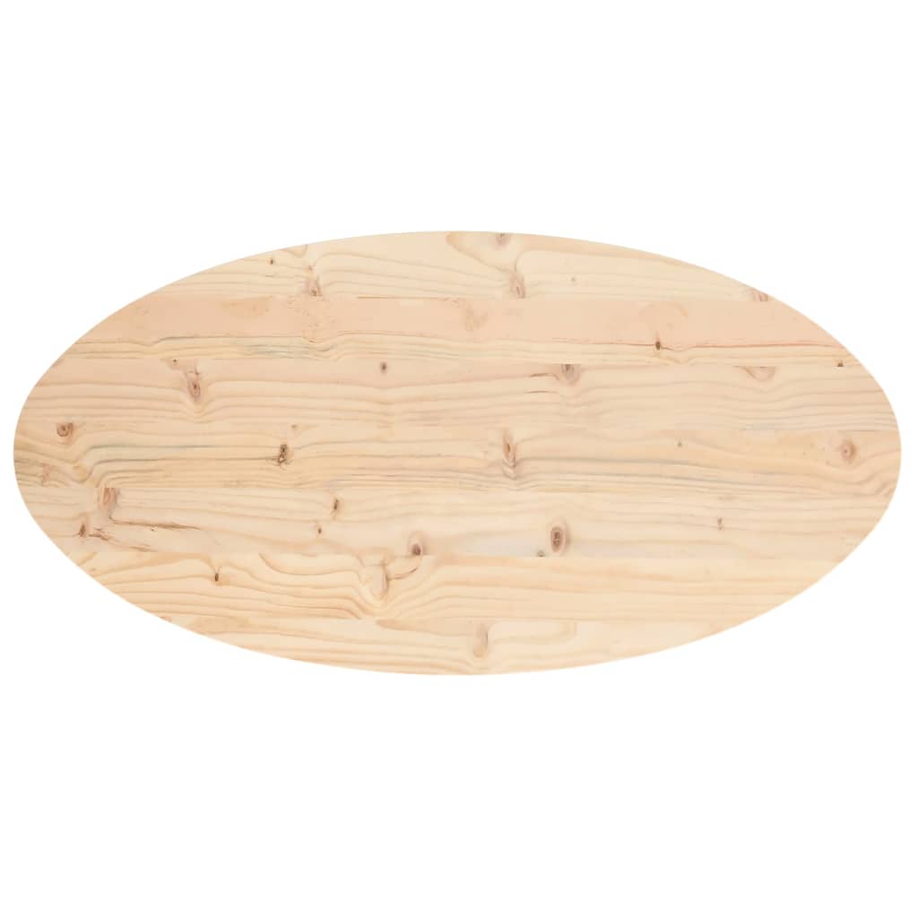 Plateau de table 90x45x2,5 cm Bois massif Pin Ovale - XIOS