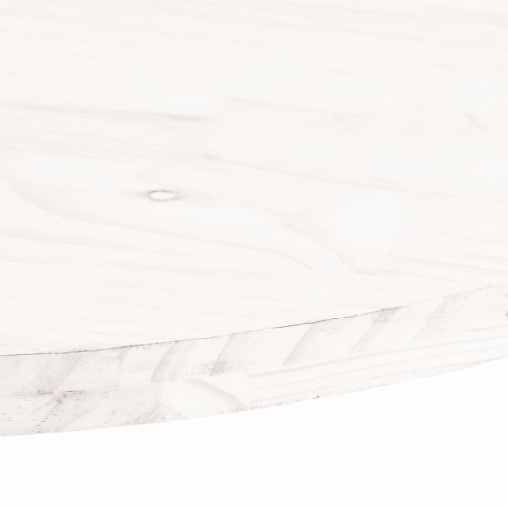 Dessus de table blanc 90x45x2,5 cm bois de pin massif ovale - XIOS