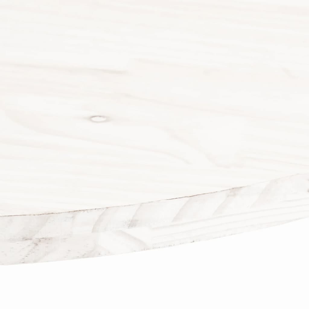 Dessus de table blanc 110x55x2,5 cm bois de pin massif ovale - XIOS