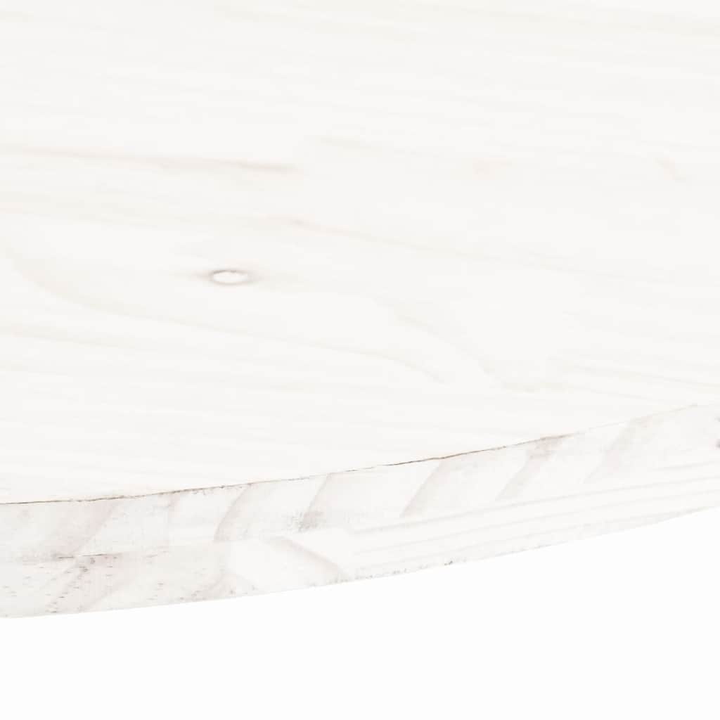 Dessus de table blanc 70x35x2,5 cm bois de pin massif ovale - XIOS