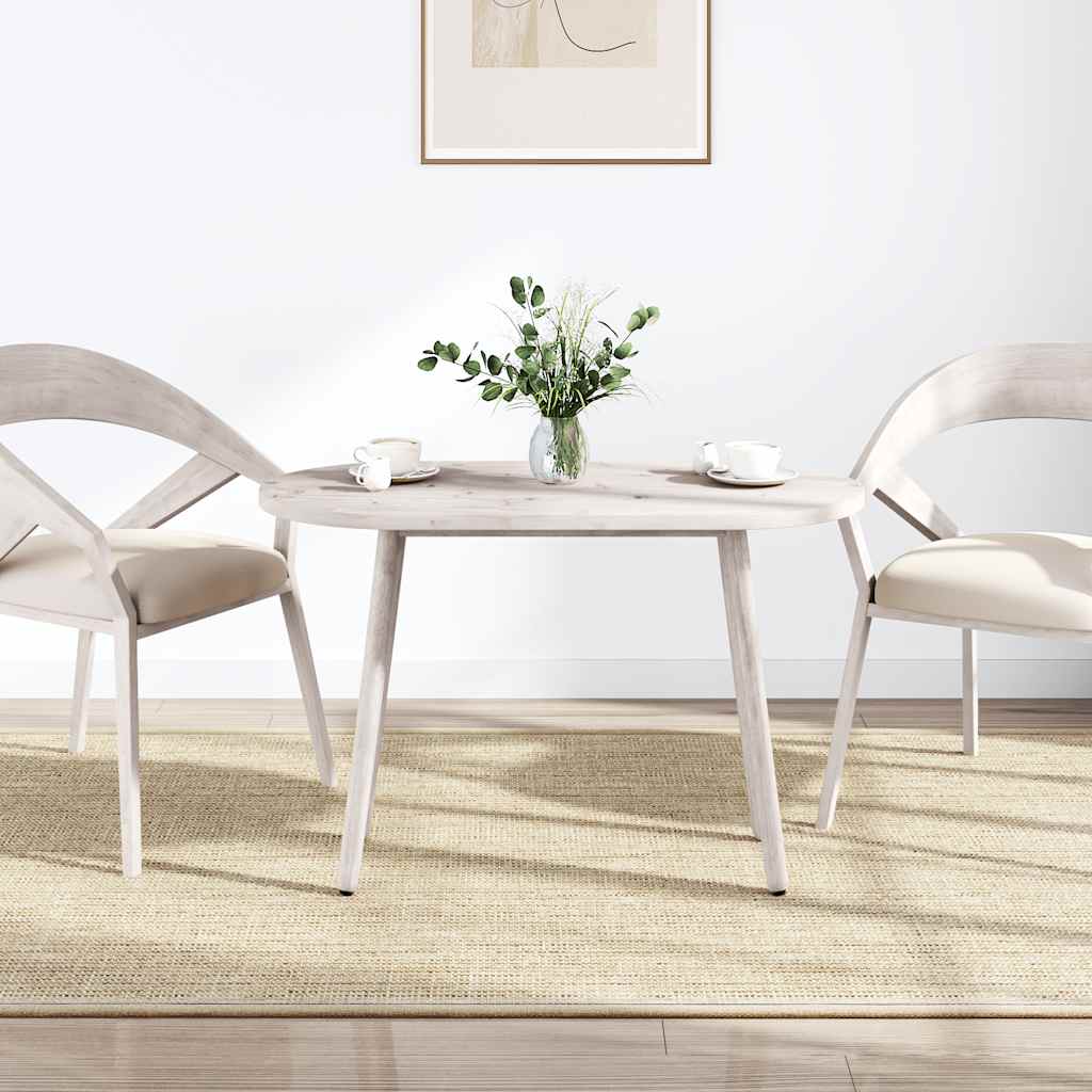 Dessus de table blanc 110x55x2,5 cm bois de pin massif ovale - XIOS