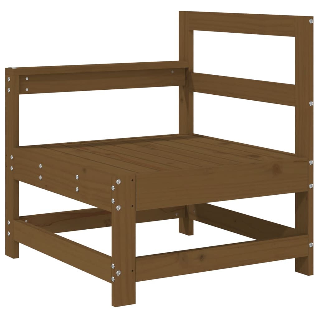 Canapé d'angle marron miel bois de pin solide Éléments pour canapés modulables de jardin vidaXL