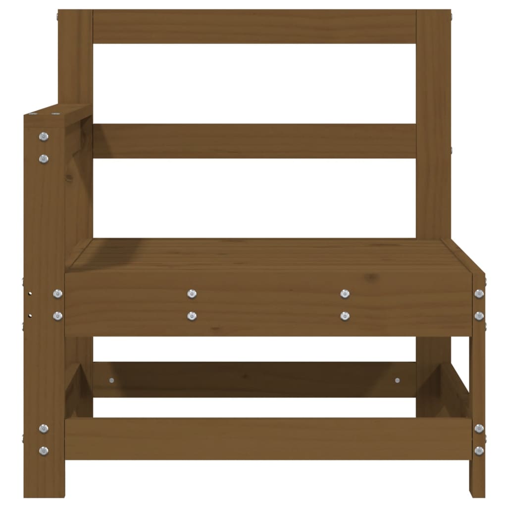 Canapé d'angle marron miel bois de pin solide Éléments pour canapés modulables de jardin vidaXL