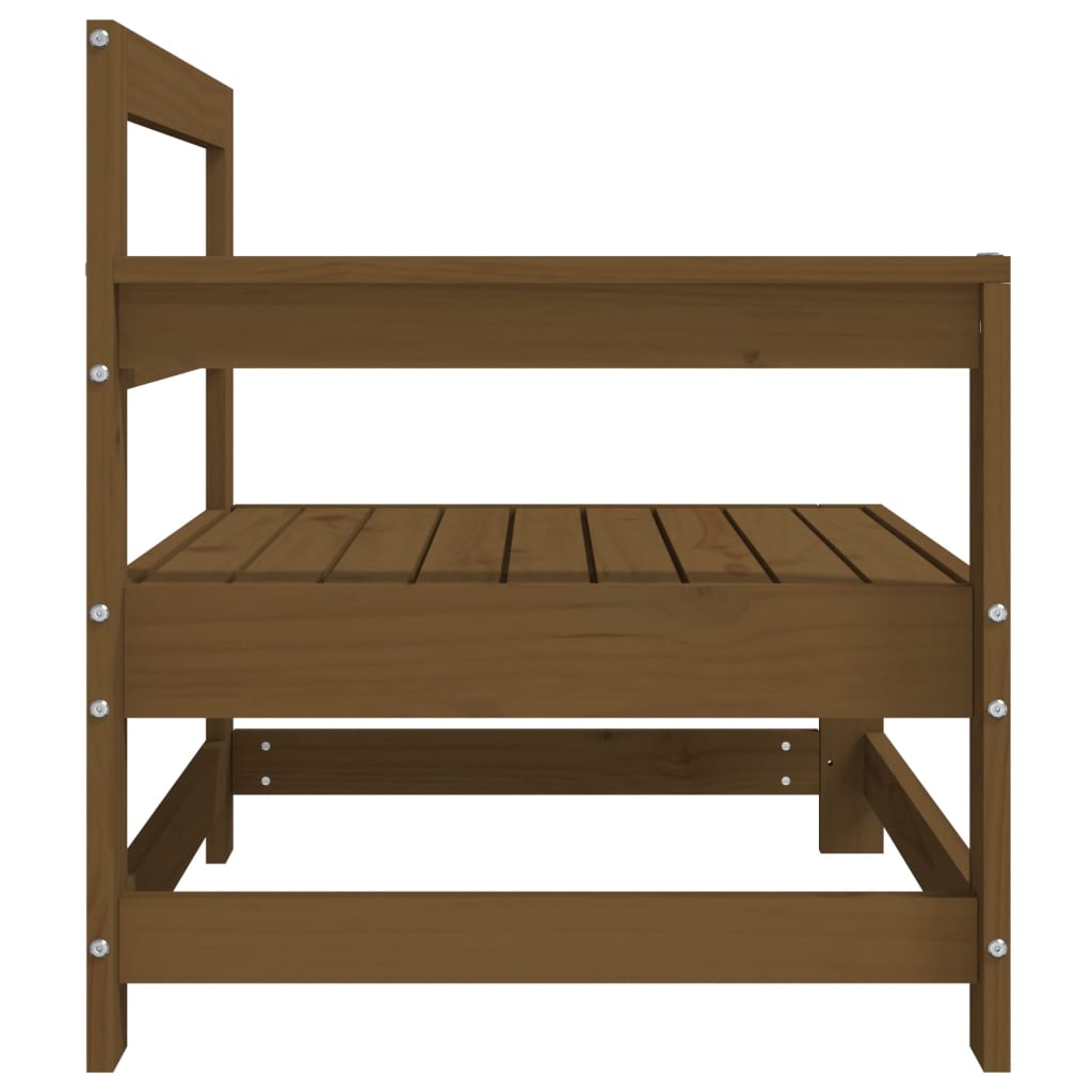 Canapé d'angle marron miel bois de pin solide Éléments pour canapés modulables de jardin vidaXL