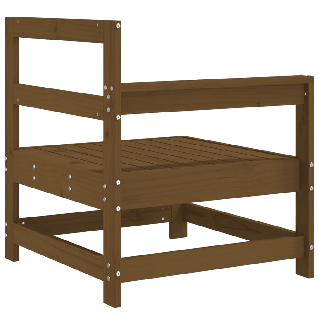 Canapé d'angle marron miel bois de pin solide Éléments pour canapés modulables de jardin vidaXL