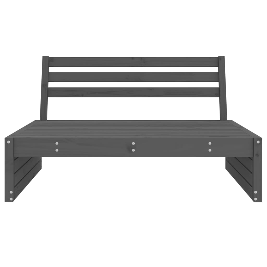 Canapé central de jardin gris 120x80 cm bois de pin massif Éléments pour canapés modulables de jardin vidaXL