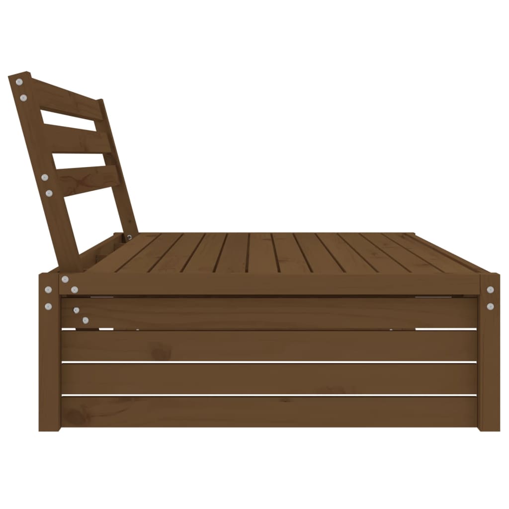 Canapé central de jardin marron miel 120x80 cm bois pin massif Éléments pour canapés modulables de jardin vidaXL
