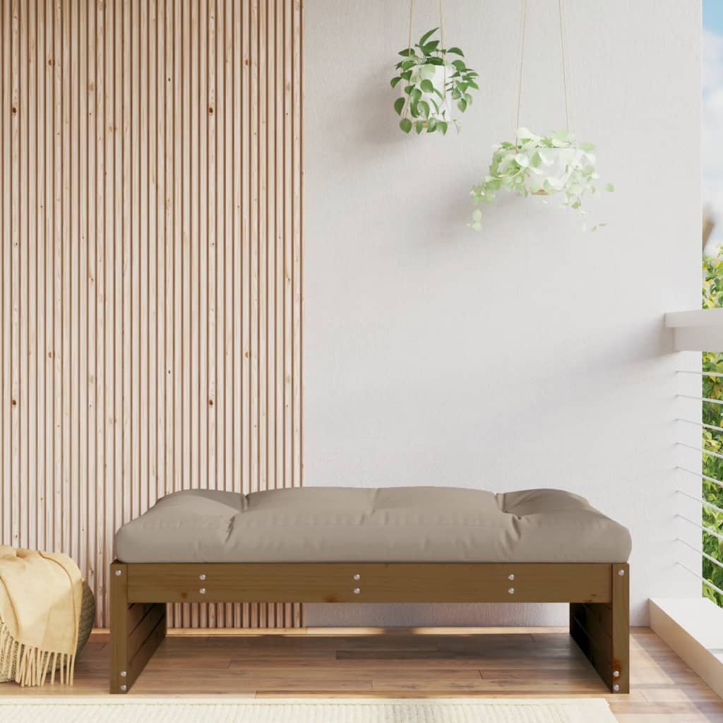 Repose-pied de jardin 120x80 cm marron miel bois de pin massif Éléments pour canapés modulables de jardin vidaXL
