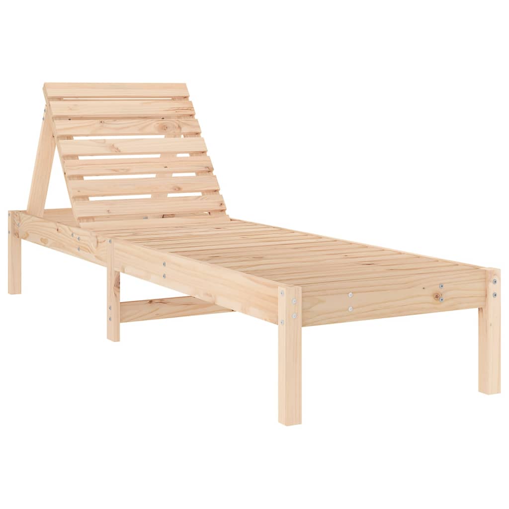 Chaise longue 199,5x60x74 cm bois massif de pin Bains de soleil vidaXL