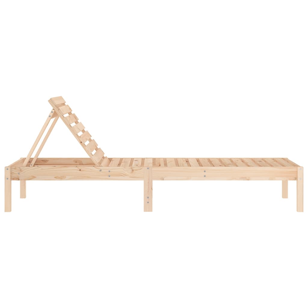 Chaise longue 199,5x60x74 cm bois massif de pin Bains de soleil vidaXL