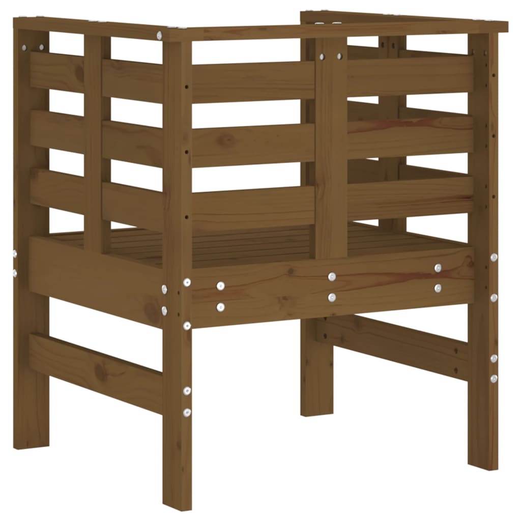 Chaises de jardin lot de 2 marron miel 61,5x53x71 cm pin massif Chaises de jardin vidaXL