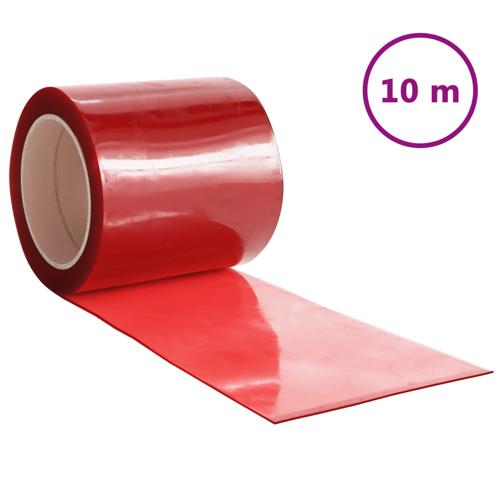 Rideau de porte rouge 200 mmx1,6 mm 10 m PVC