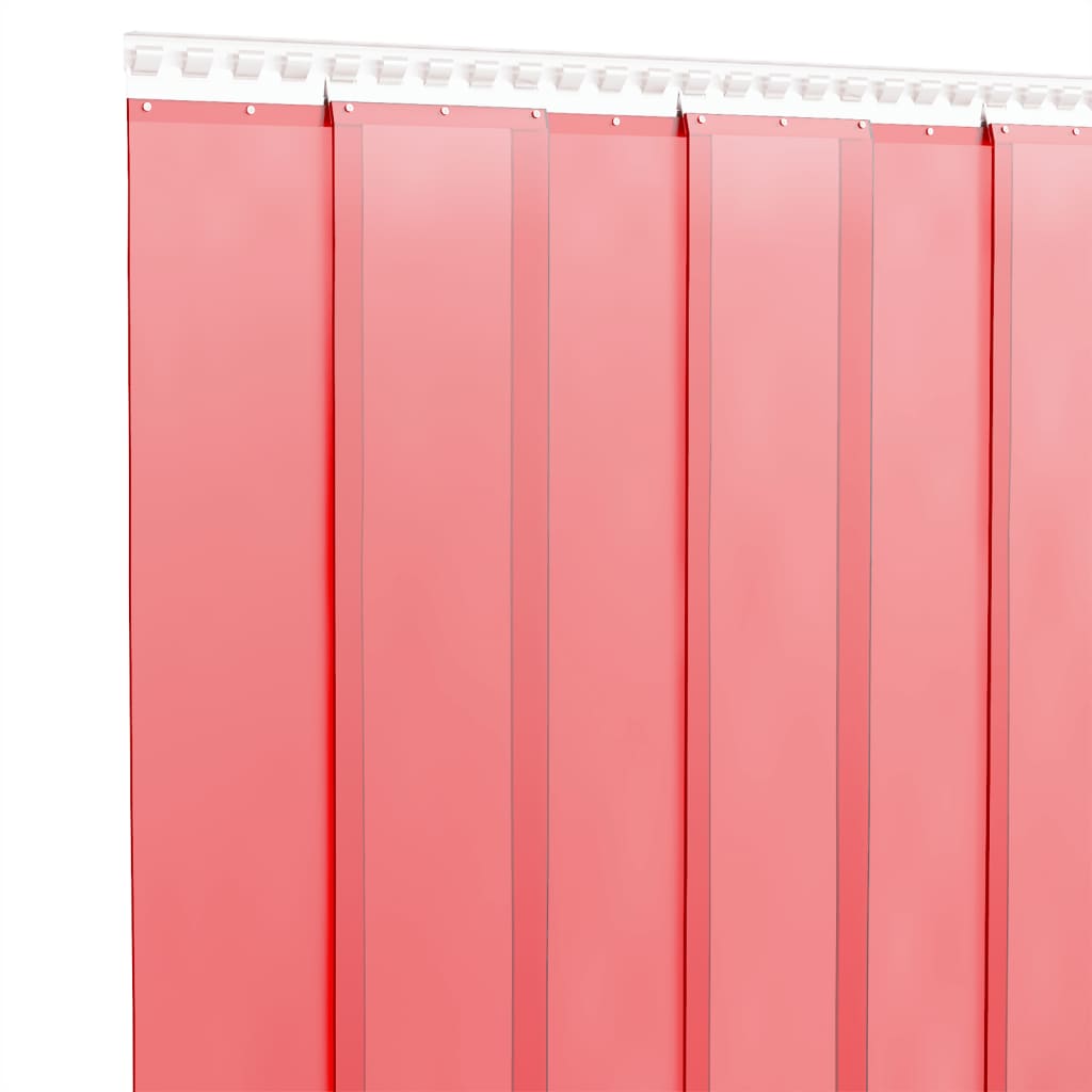Rideau de porte rouge 200 mmx1,6 mm 10 m PVC Rideaux vidaXL