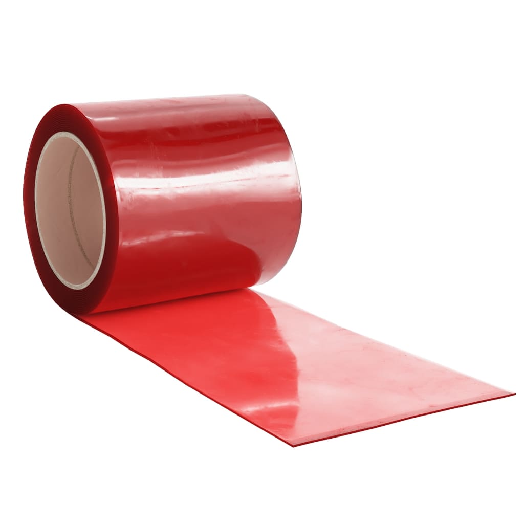 Rideau de porte rouge 200 mmx1,6 mm 10 m PVC Rideaux vidaXL