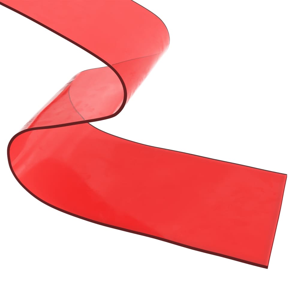 Rideau de porte rouge 200 mmx1,6 mm 10 m PVC Rideaux vidaXL