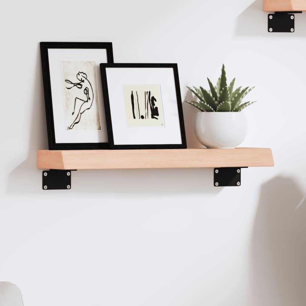 Étagère murale 40x10x4 cm bois de chêne massif non traité - XIOS