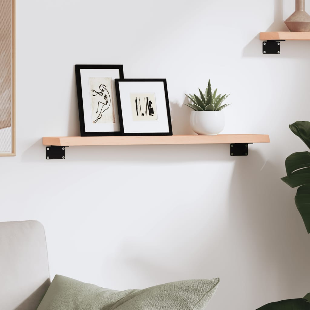 Étagère murale 60x10x2 cm bois de chêne massif non traité - XIOS