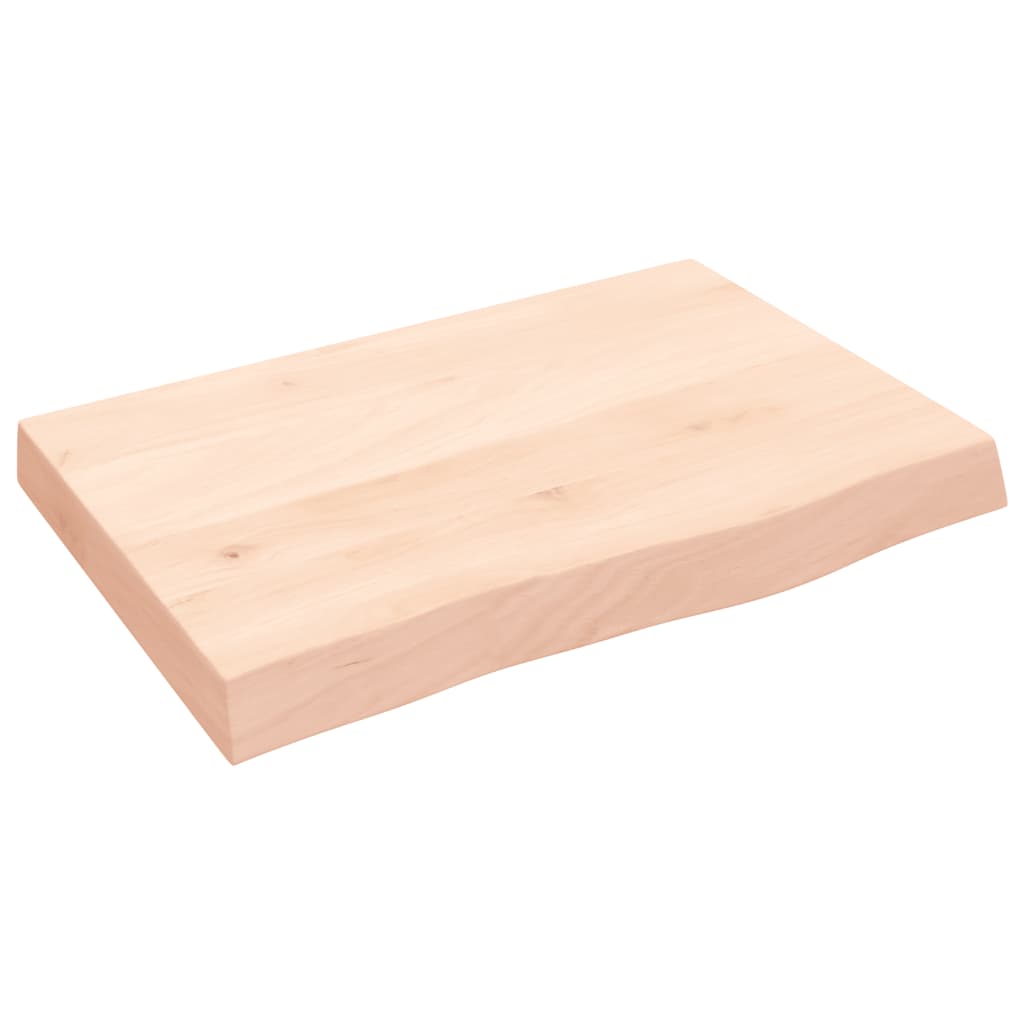 Étagère murale 60x40x(2-6) cm bois de chêne massif non traité - XIOS