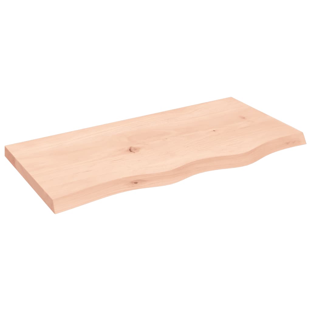 Étagère murale 80x40x(2-4) cm bois de chêne massif non traité - XIOS