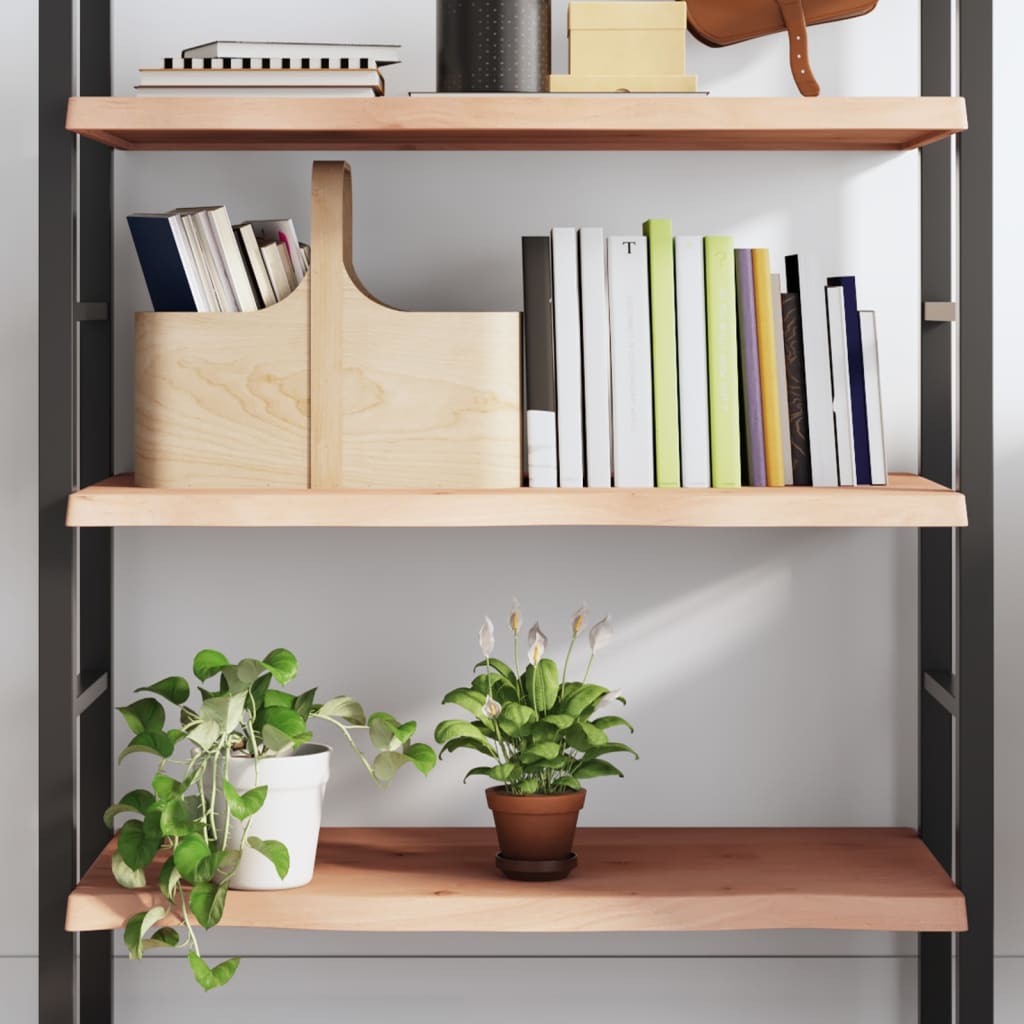 Étagère murale 80x40x(2-4) cm bois de chêne massif non traité - XIOS