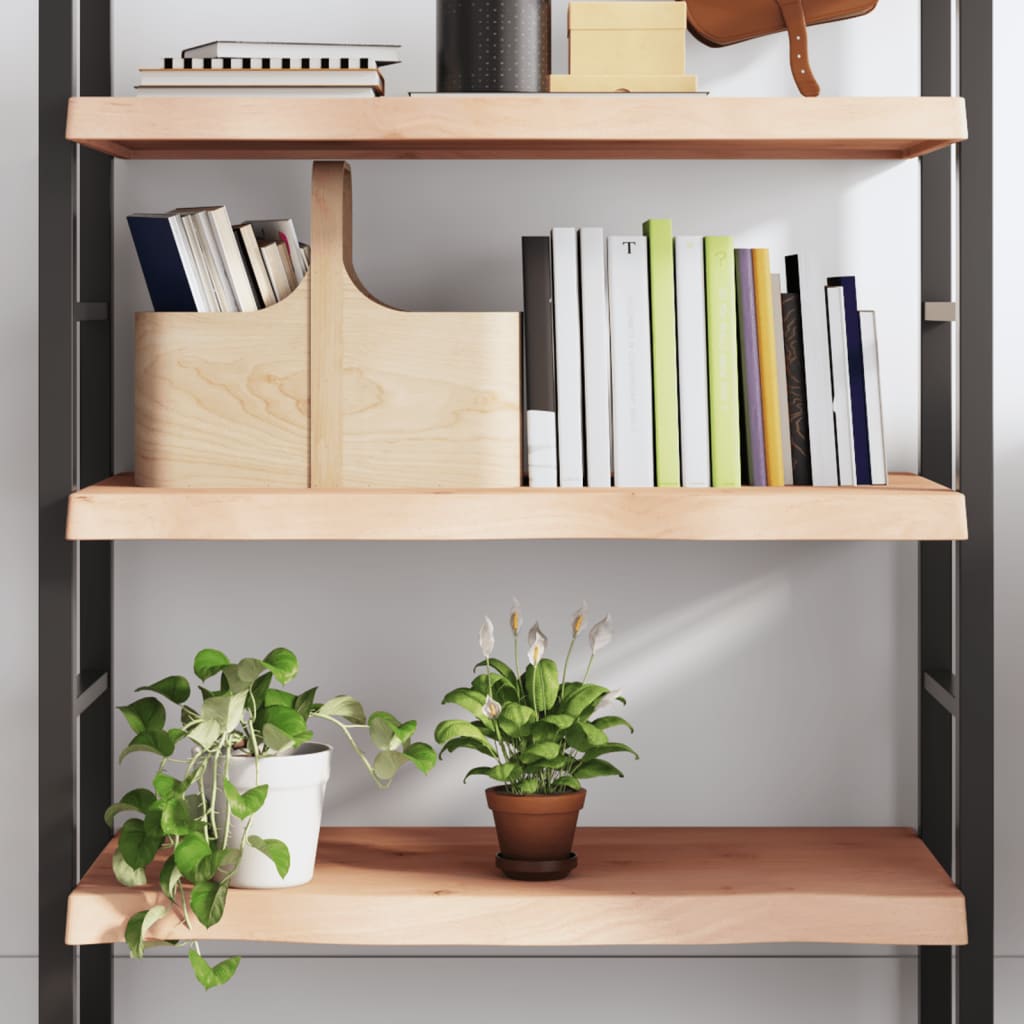 Étagère murale 80x40x(2-6) cm bois de chêne massif non traité - XIOS