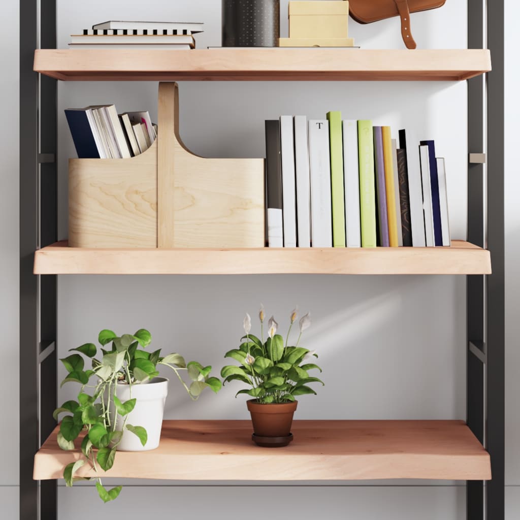 Étagère murale 80x50x(2-6) cm bois de chêne massif non traité - XIOS