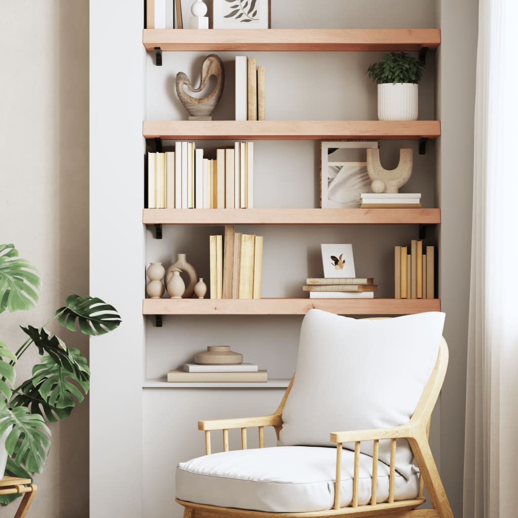 Étagère murale 100x30x(2-6) cm bois de chêne massif non traité - XIOS