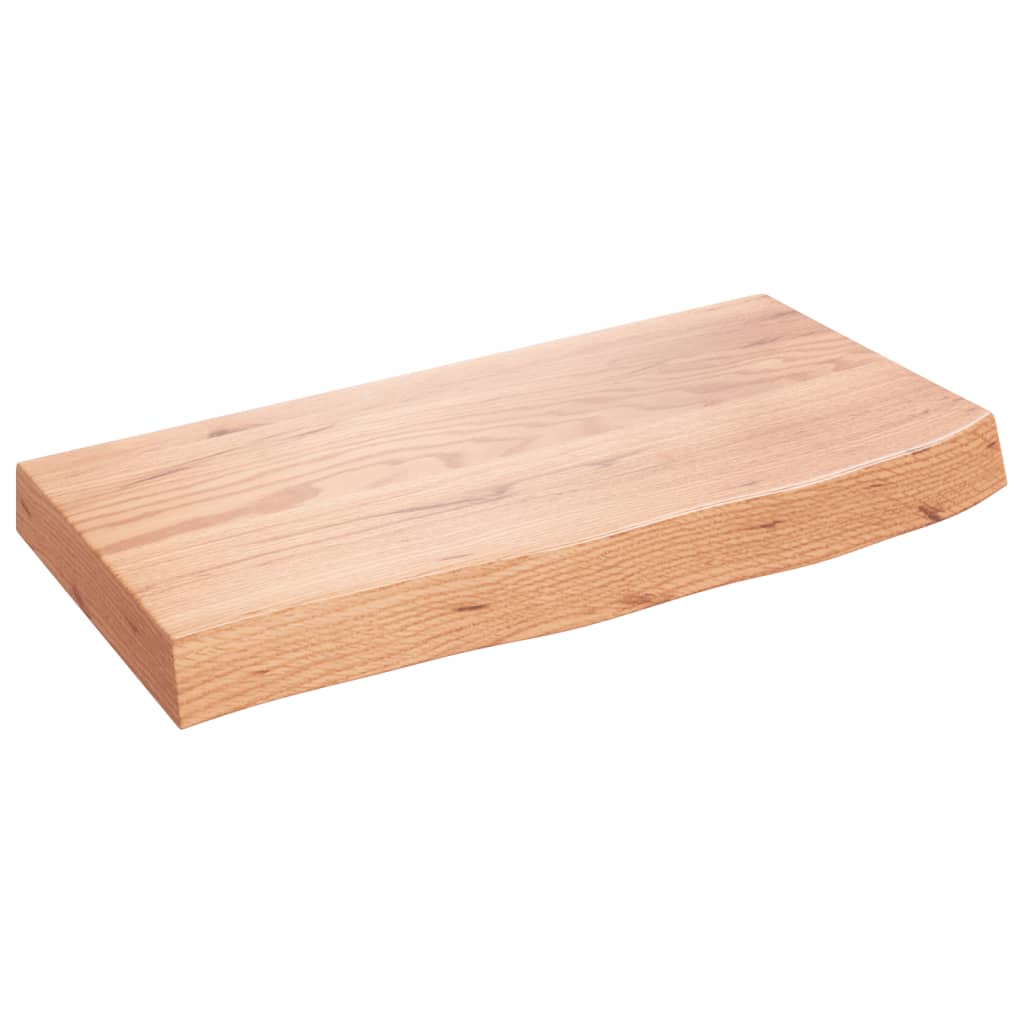 Étagère murale marron clair bois chêne massif traité - XIOS