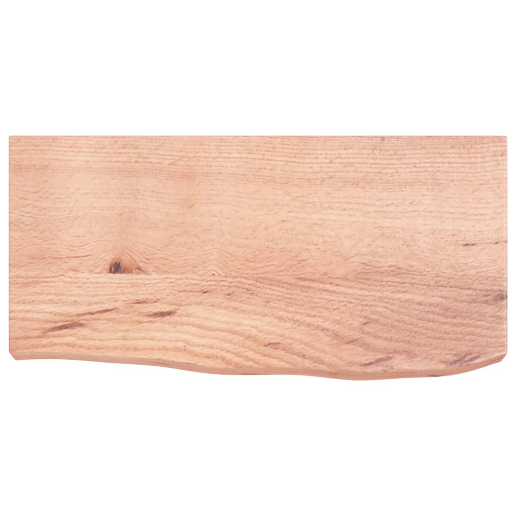Étagère murale marron clair bois chêne massif traité - XIOS