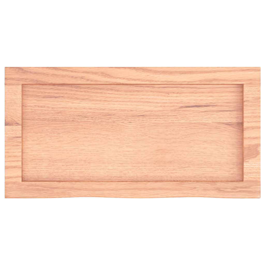 Étagère murale marron clair bois chêne massif traité - XIOS