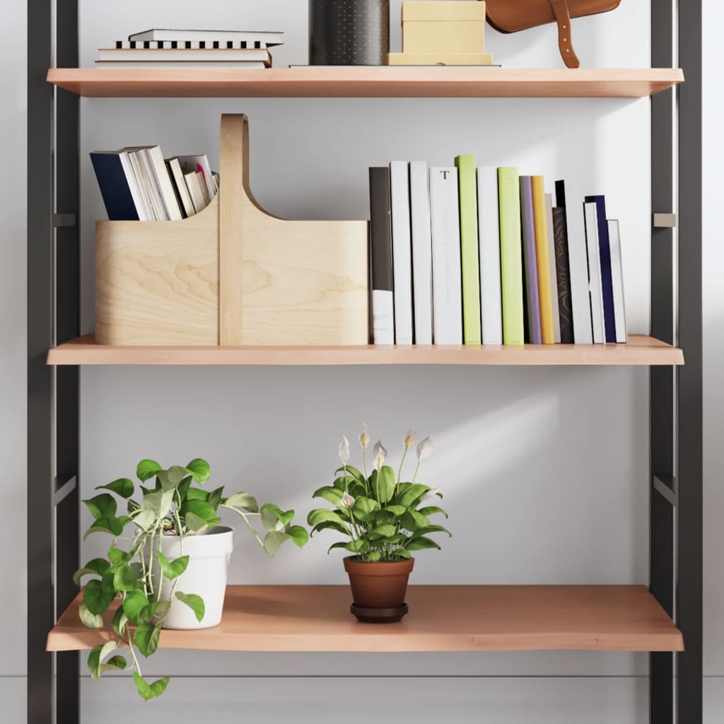 Étagère murale marron clair 80x40x2 cm bois chêne massif traité - XIOS