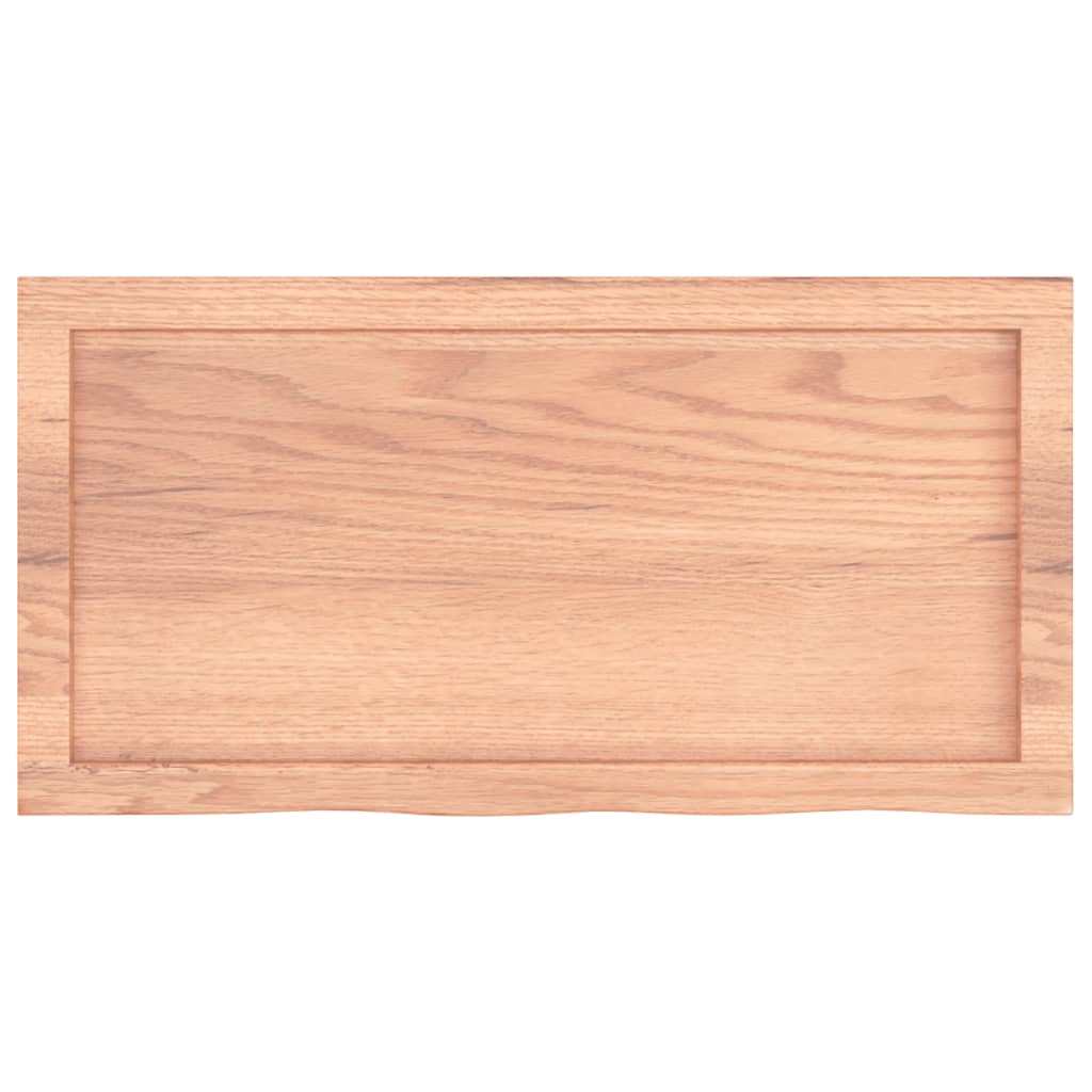 Étagère murale marron clair bois chêne massif traité - XIOS
