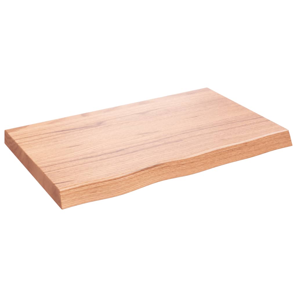 Étagère murale marron clair bois chêne massif traité - XIOS