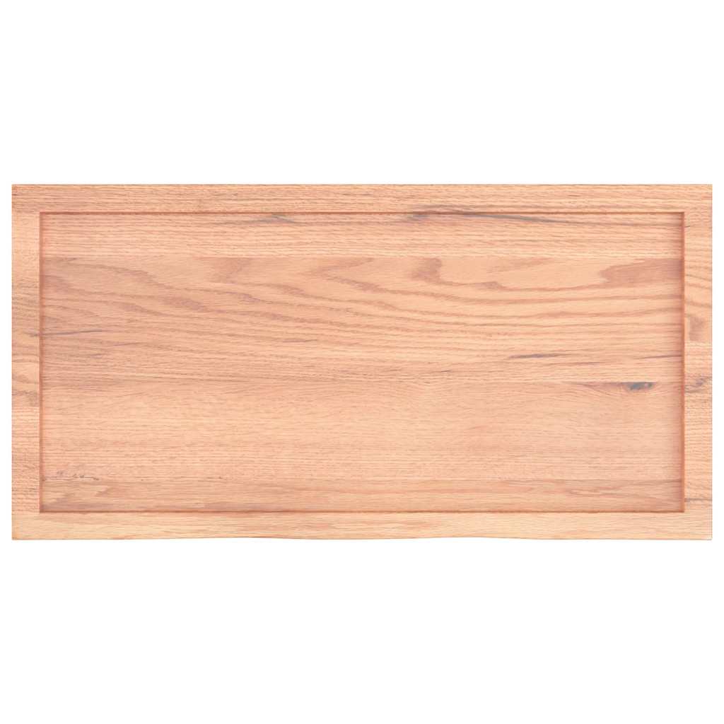 Étagère murale marron clair bois chêne massif traité - XIOS