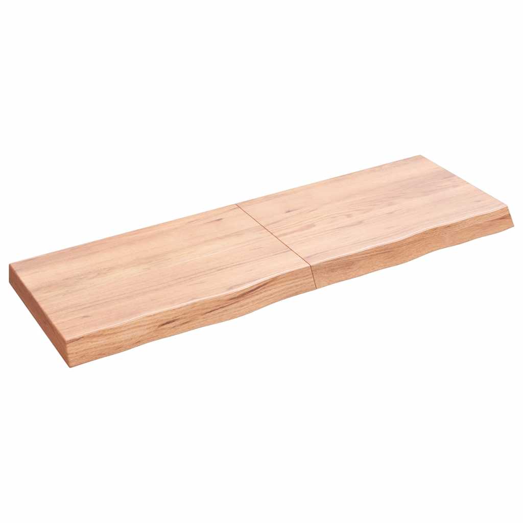 Étagère murale marron clair bois chêne massif traité - XIOS