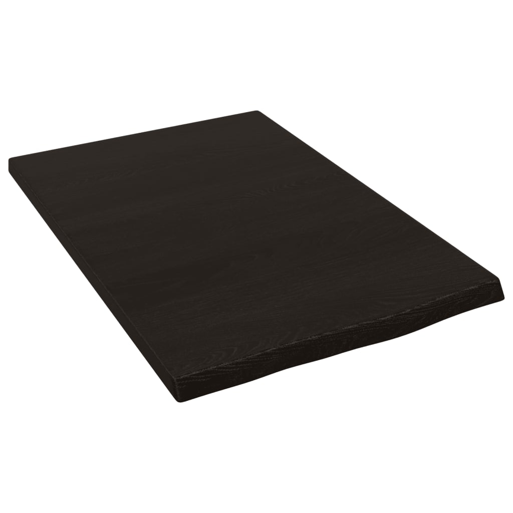 Étagère murale marron foncé 40x60x2 cm bois chêne massif traité - XIOS
