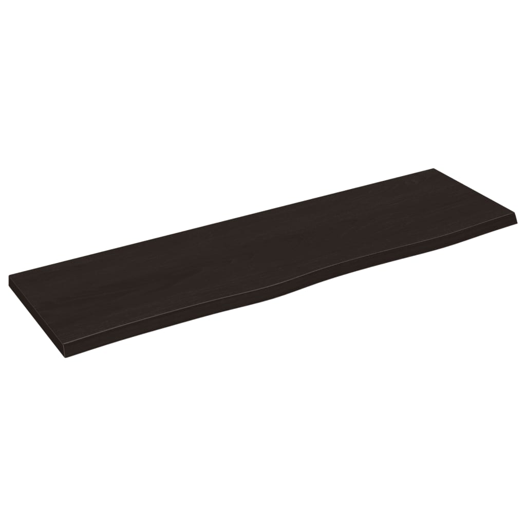 Étagère murale marron foncé 100x30x2cm bois chêne massif traité Étagères murales & corniches vidaXL