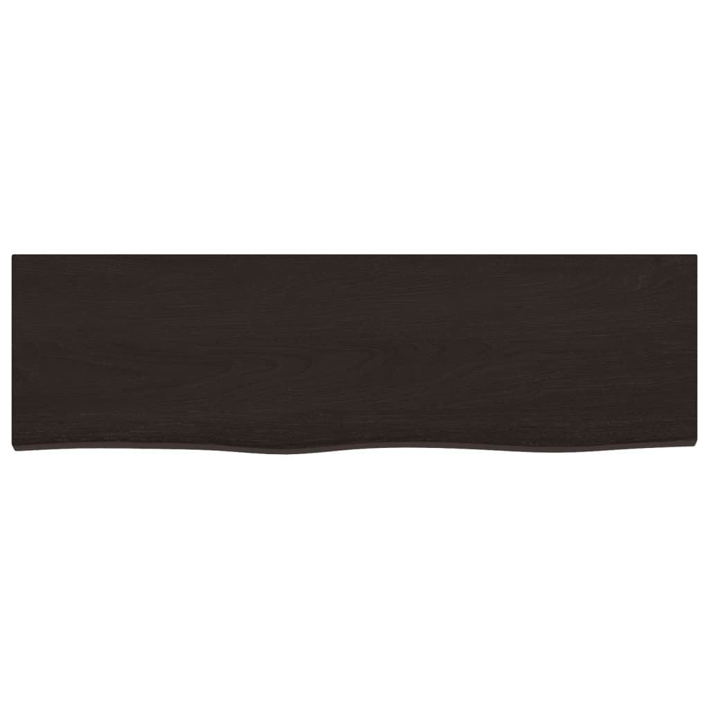 Étagère murale marron foncé 100x30x2cm bois chêne massif traité Étagères murales & corniches vidaXL