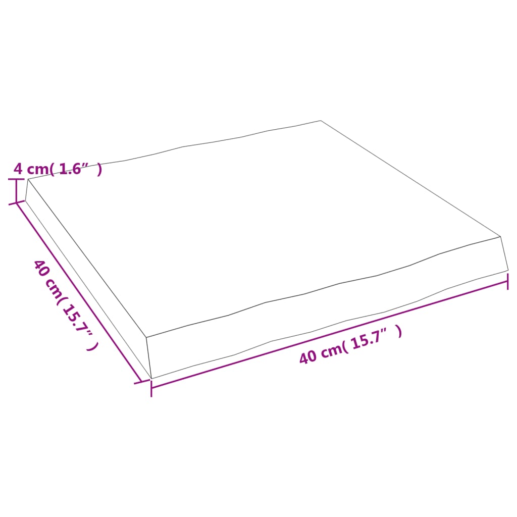 Dessus de table bois massif non traité bordure assortie Plateaux de table vidaXL