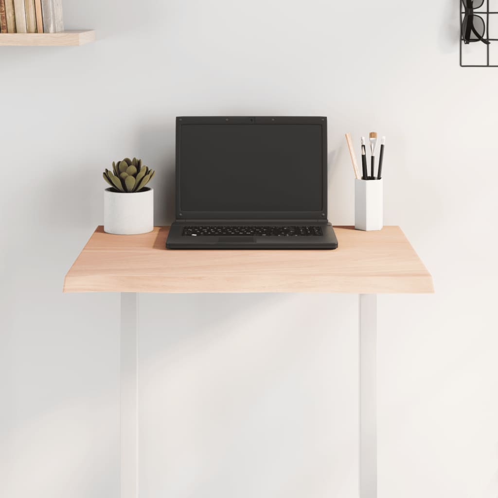 Dessus de table bois chêne massif non traité bordure assortie