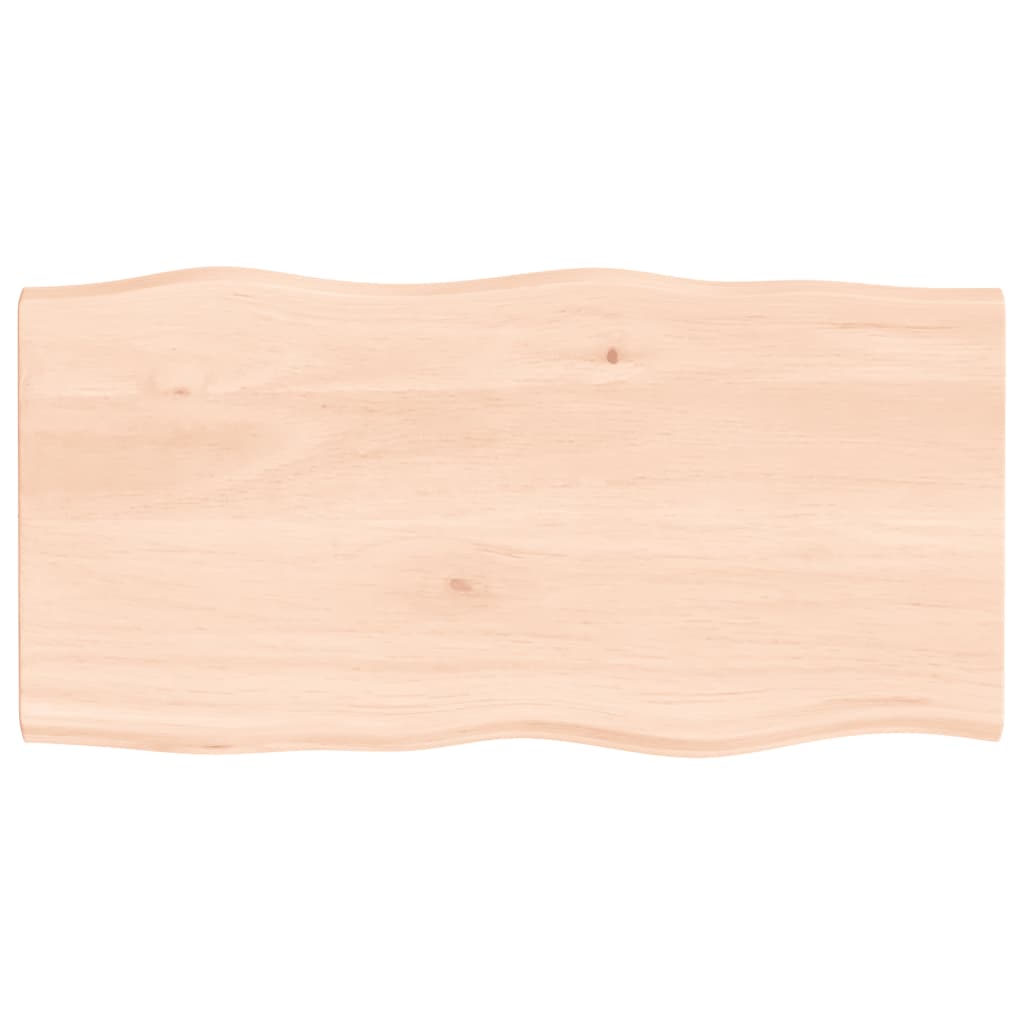 Dessus de table bois chêne massif non traité bordure assortie - XIOS