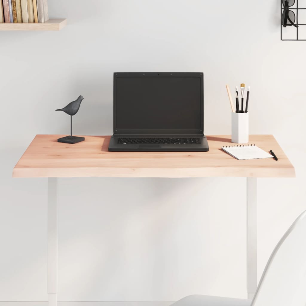 Dessus de table bois chêne massif non traité bordure assortie - XIOS