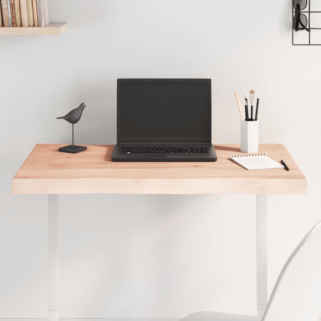 Dessus de table bois massif non traité bordure assortie Plateaux de table vidaXL