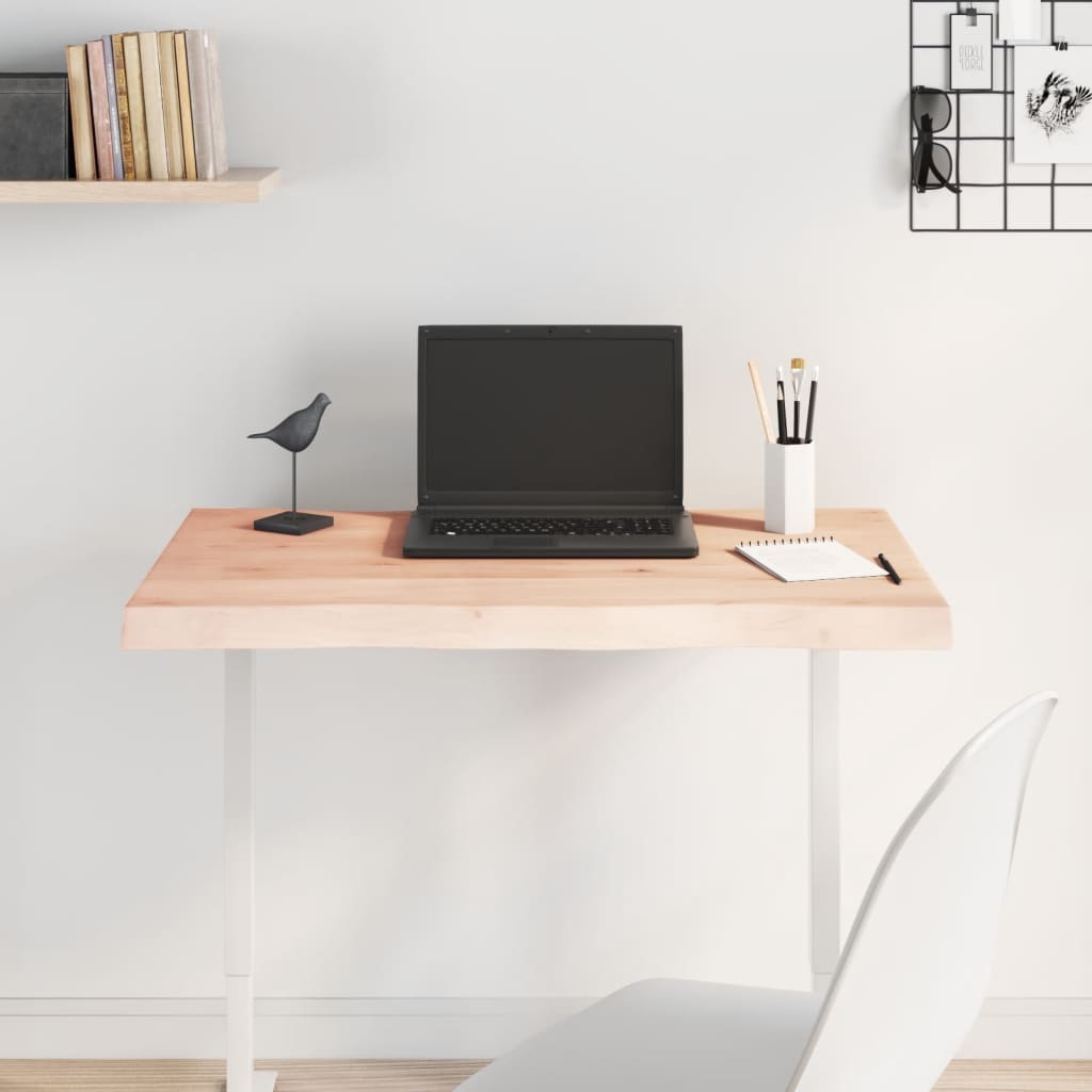 Dessus de table bois massif non traité bordure assortie - XIOS