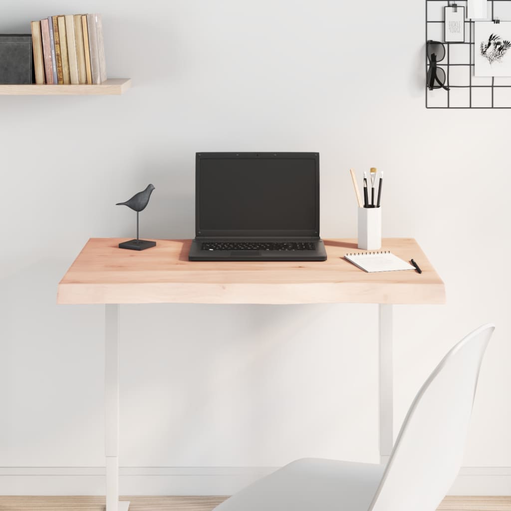 Dessus de table bois massif non traité bordure assortie - XIOS