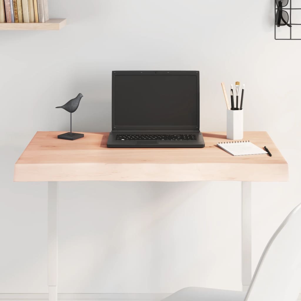 Dessus de table bois massif non traité bordure assortie - XIOS