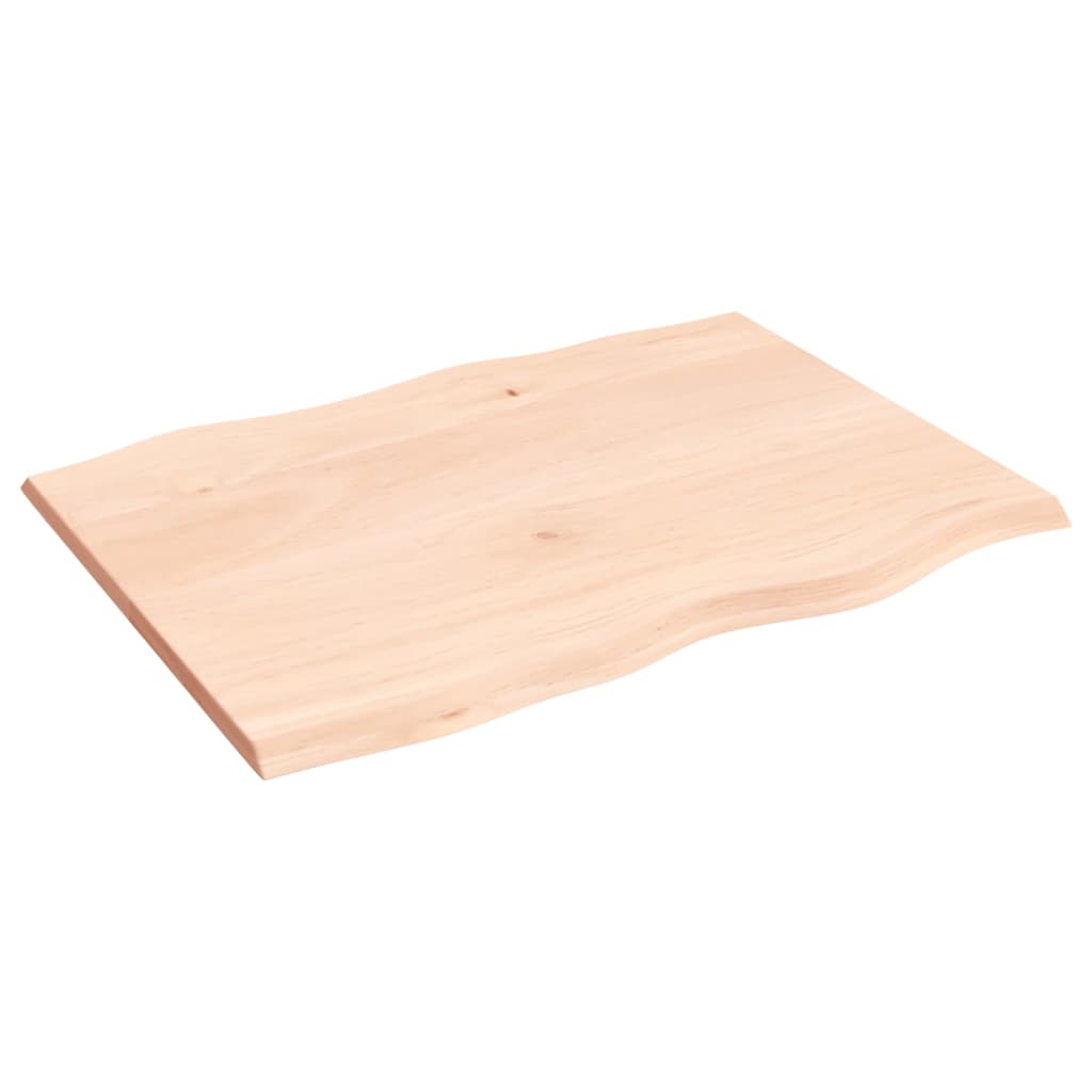 Dessus de table bois chêne massif non traité bordure assortie - XIOS