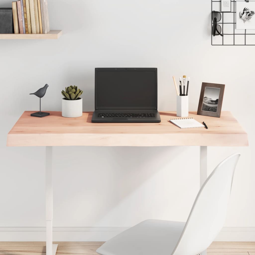 Dessus de table bois massif non traité bordure assortie Plateaux de table vidaXL