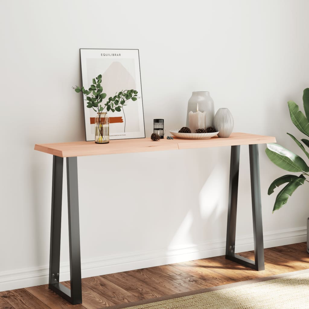 Dessus de table bois massif non traité bordure assortie Plateaux de table vidaXL