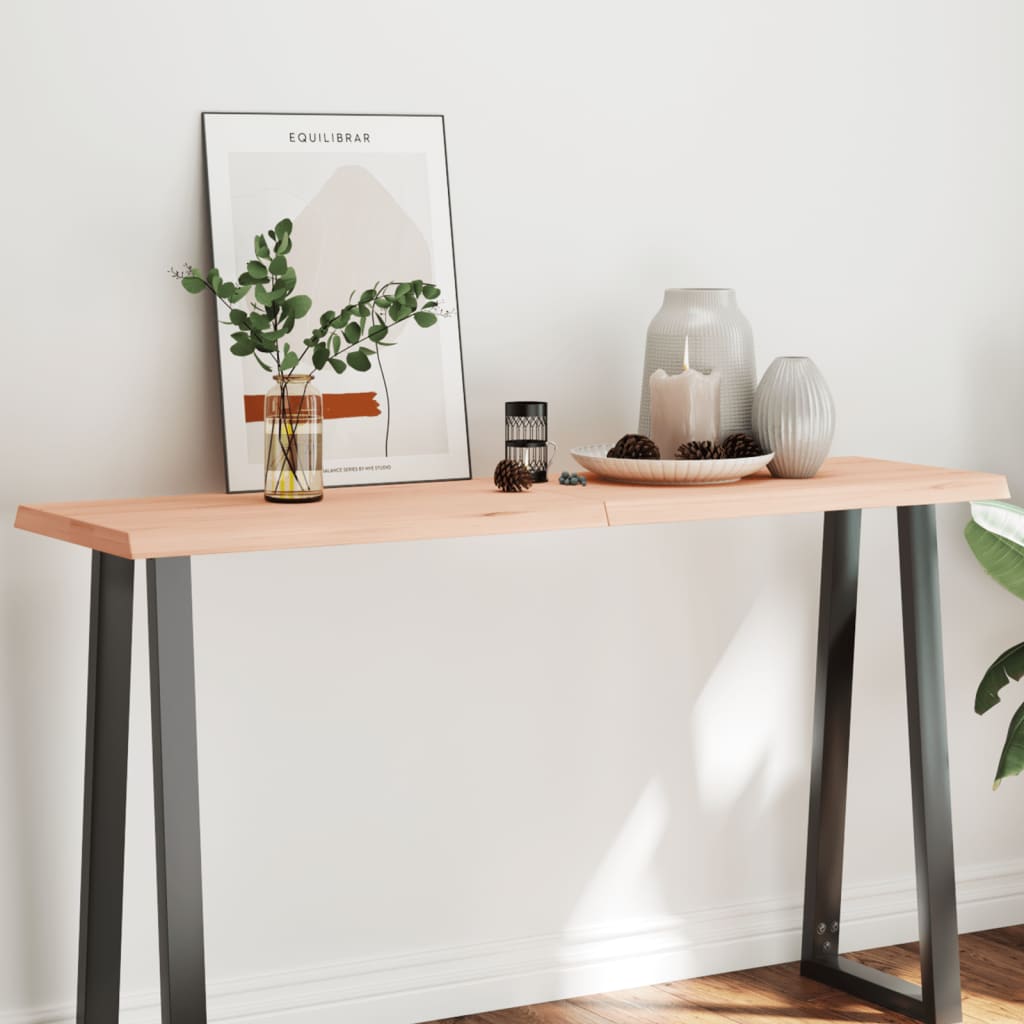 Dessus de table bois massif non traité bordure assortie Plateaux de table vidaXL